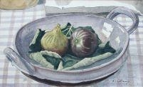 Still Life of Figs in a Bowl by Edward Vulliamy
