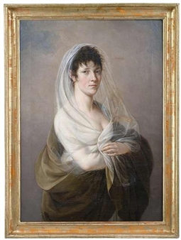 2 works: Portrait of a lady; Portrait of a gentleman - Johann Georg Daeringer