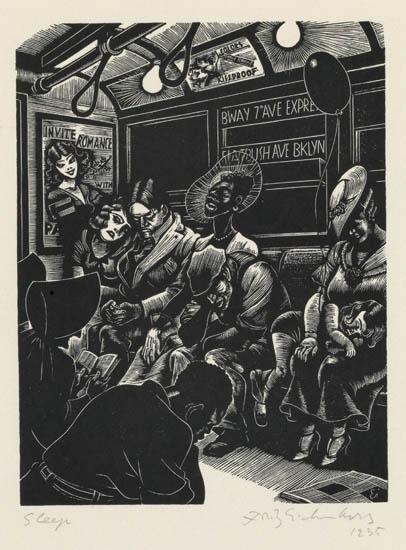 Subway by Fritz Eichenberg, 1934