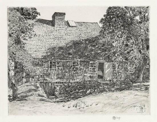 The Old Mulford House, Easthampton by Childe Hassam, 1926