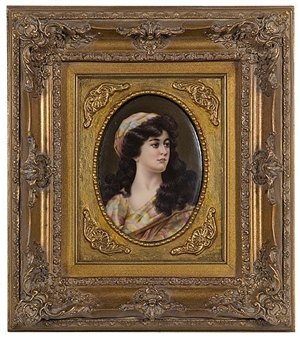 Painted Portrait Plaque - Portia Snow