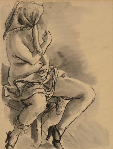 Seated Model by George Grosz, 1936