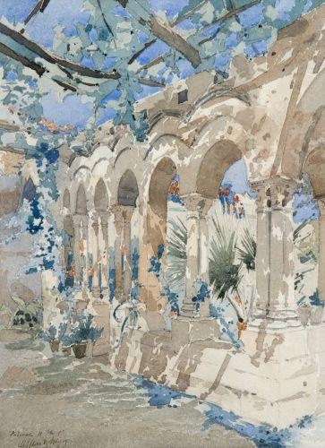 Vue du cloître de Saint Jean des Ermites à Palerme - Henri-Marcel Magne