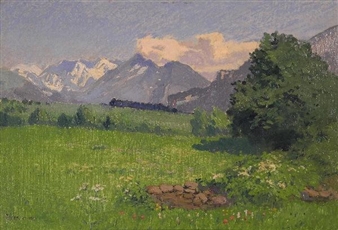 "Die Hasliberge", auf dem "Gehwanderfeld" bei Brienz - Abraham Fürst
