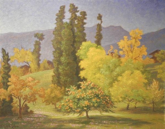 Paysage de Savièse by Berthe Roten-Calpini