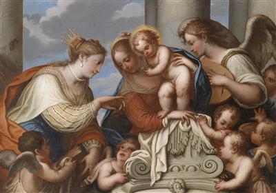 Giovanni Battista Lambranzi | The Mystical Marriage of St. Catherine ...