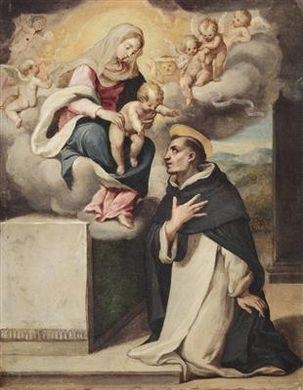 St. Dominic of Caleruega's Vision of the Virgin by Bolognese School, 17th Century, 17th century