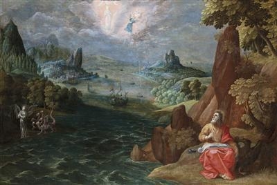 St. John the evangelist on Patmos by Tobias Verhaecht