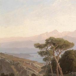 By the Gulf of Salerno by Karl Lindemann - Frommel, 1866