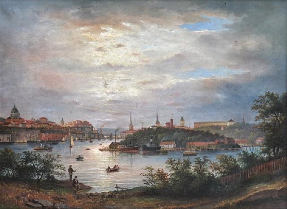 Stockholm fran Waldemarsudden by Swedish School, 19th Century, circa 1870