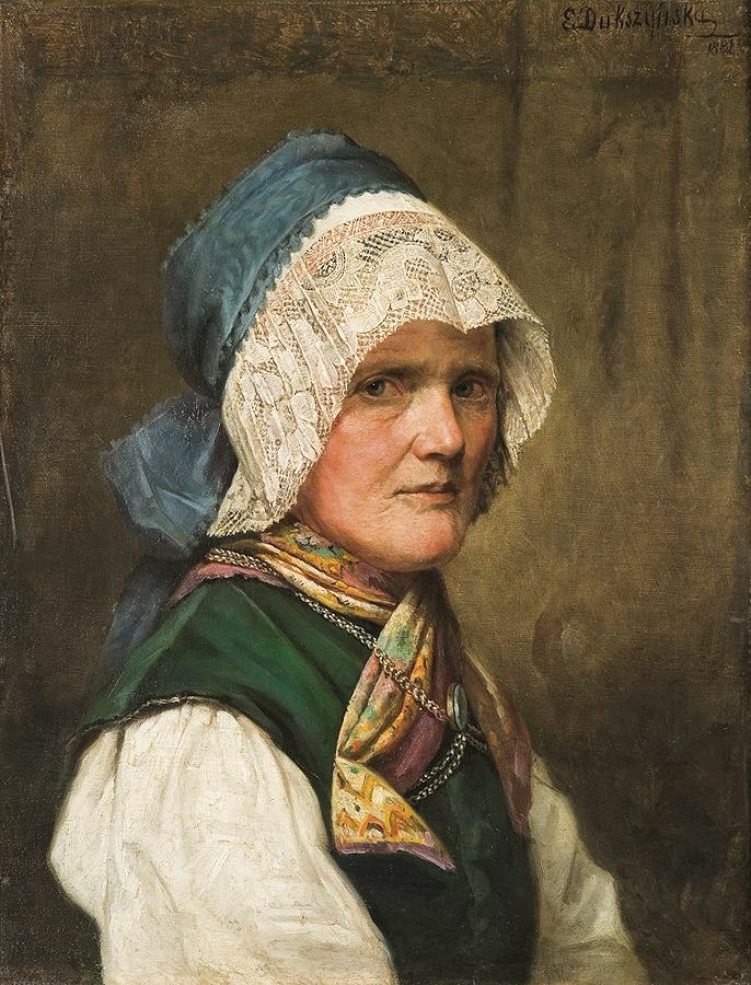 Artwork by Emilia Dukszyńska-Dukszta, Bavarian Woman, Made of oil, canvas