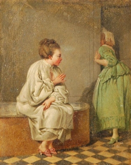 A lady at her bath - Marc Antoine Parelle