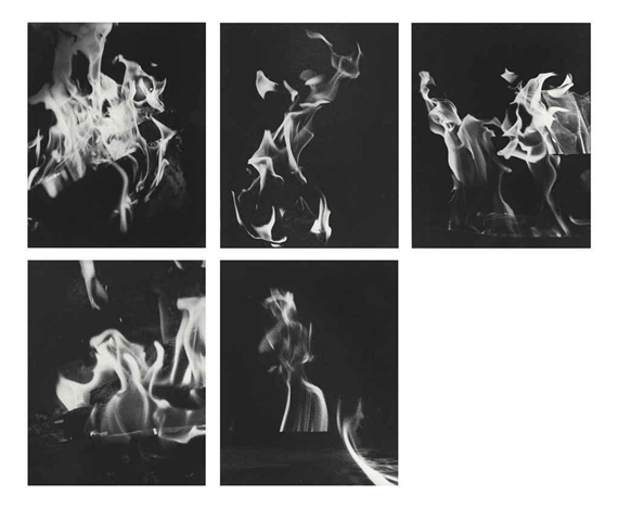Five flame studies by Robert Doisneau, 1950s