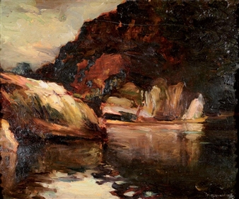 Paysage à l'étang - P. Reynaud