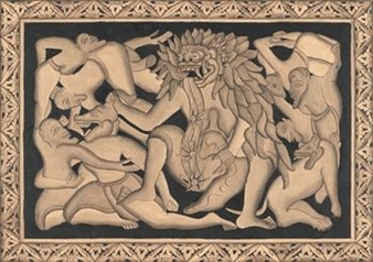 Mythological Erotic Scene - Goesti Gede Raka