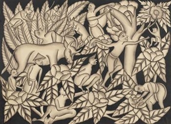 Monkeys, Men and Oxen - Goesti Gede Raka