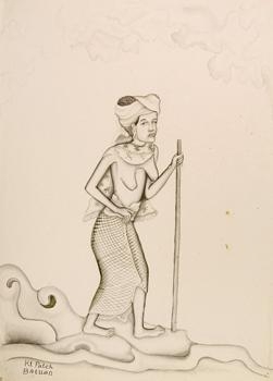 Kunti, The Mother of the Pandawa Heroes by I Ketut Pateh, 1935-1936