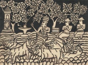 I Pugeg | Pedanda Ringing Bell near Shrine | MutualArt