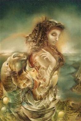 Artwork by Emy Hudecek, Siren, Made of oil on masonite