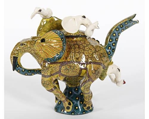 Ardmore Ceramics - Crocodile tea pot, 2006,