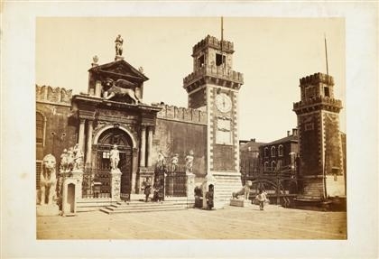 5 works: Italian Scenes of Venice and Napoli by Carlo Ponti, Circa 1865