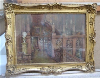 'The Staircase, Holland House, Kensington' - Katherine Montagu Wyatt