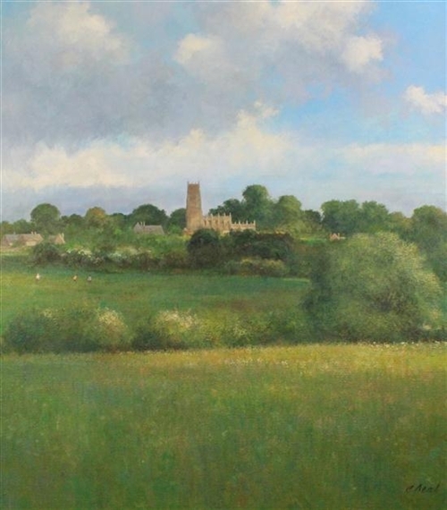 Chipping Camden church by Charles Neal