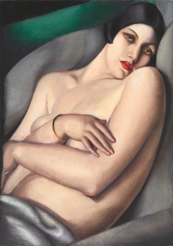Le rêve (Rafaëla sur fond vert) by Tamara de Lempicka, July 1927