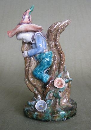 Artwork by Dorothy S. Harkins, Jack and The Bean Stalk, Made of ceramic sculpture