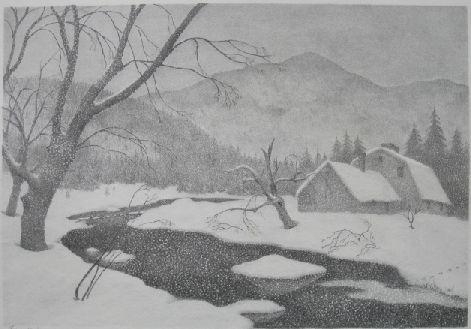 ''Snowflakes'' by Ella Fillmore Lillie, circa 1935