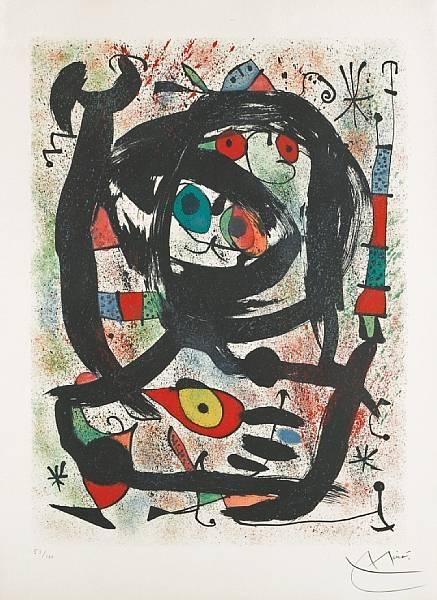 Lithograph for the Los Angeles County Museum of Art by Joan Miró, 1969