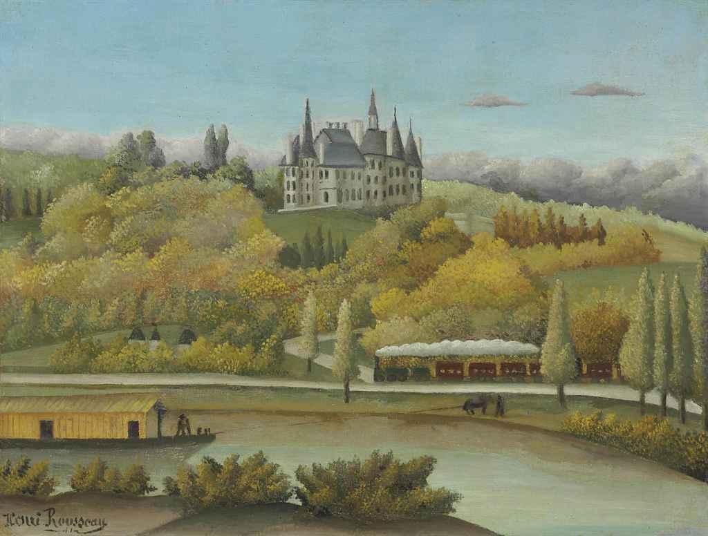 Bords de la Marne (L'automne, vue de Damery-Boursault) by Henri Rousseau, 1906