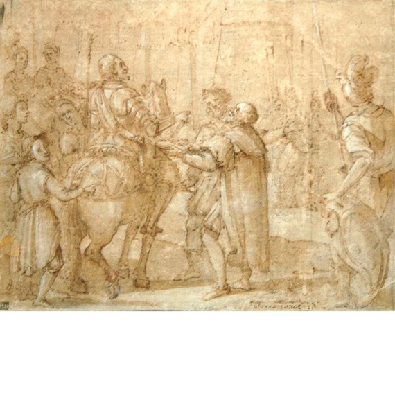 King Henry IV of France Being Given the Keys of Dieppe by Italian School, 16th Century, 16th/17th Century