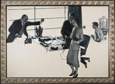 Couple in Modern Office by Saul Tepper, 1931