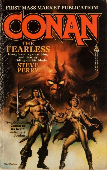 Conan The Fearless, paperback cover by Boris Vallejo, 1986