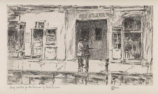 The Auto School, New York by Childe Hassam, 1916