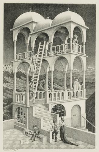 Belvedere by Maurits Cornelis Escher, 1958