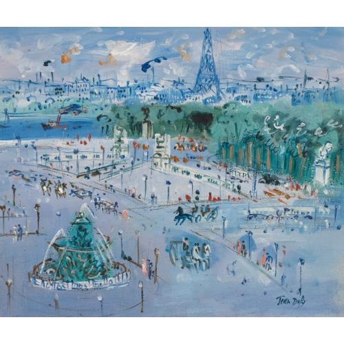 Artwork by Jean Dufy, Place de la Concorde, Made of Oil on canvas