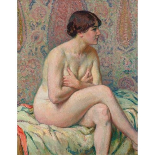 Nu assis (Maude) by Théo van Rysselberghe, 1916