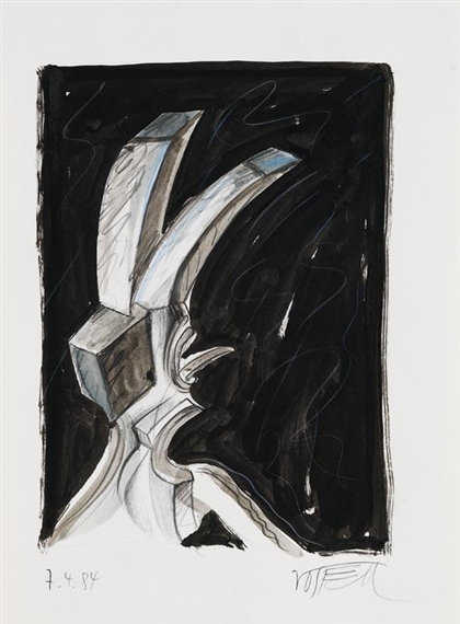 Ohne Titel by Wolf Vostell, 1984