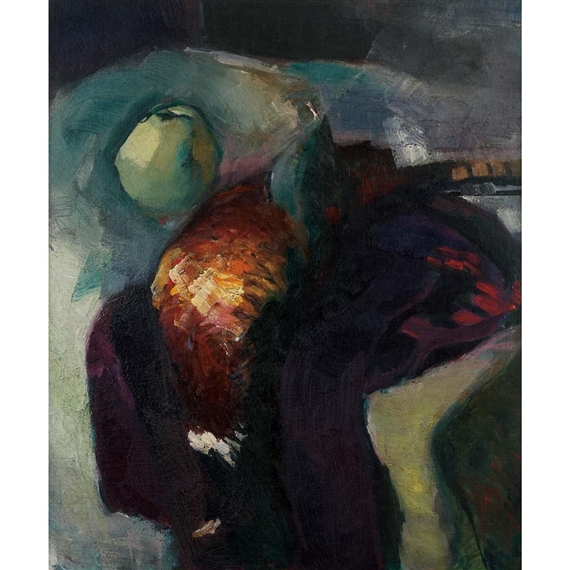 Pheasant with Green Apple by Arthur Beecher Carles, circa 1924