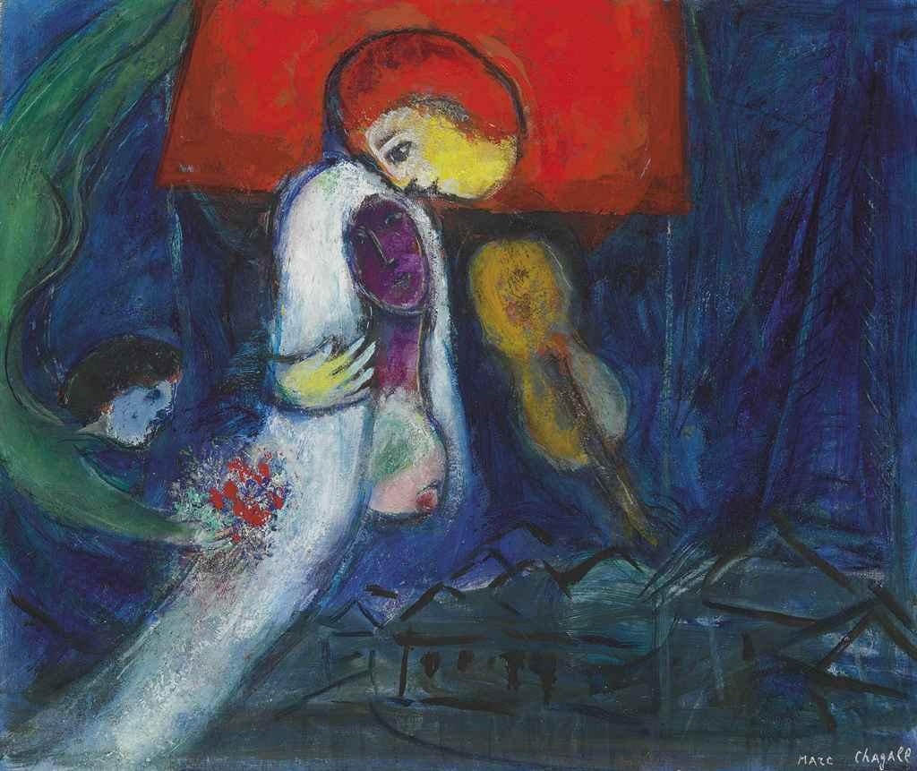 Marc Chagall | Le cheval bleu (1948) | MutualArt