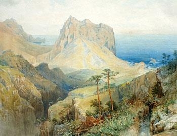 Coastal Scene by Nicolas Chevalier, 1888