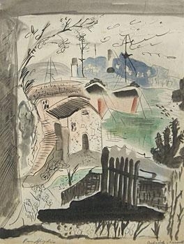 Bodinnick Cornwall by Frances Hodgkins