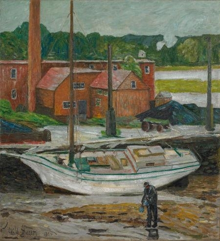 Oyster Sloop, Cos Cob by Childe Hassam, 1902