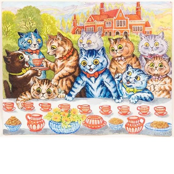 The Cats Tea Party by Louis Wain