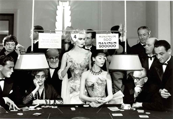 Sunny Harnett and Alla, evening dresses by Balmain, Le Touquet