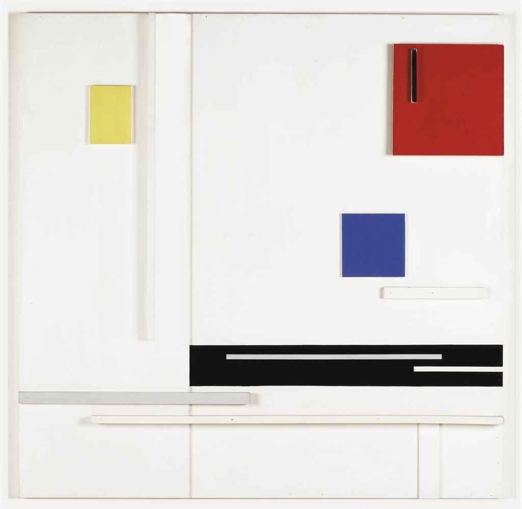 Artwork by Jean Gorin, Composition No. 7, Made of Oil on plywood relief