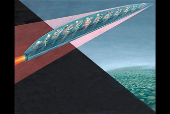 Exhibition of surrealist and magic realist paintings at Michael Rosenfeld Gallery