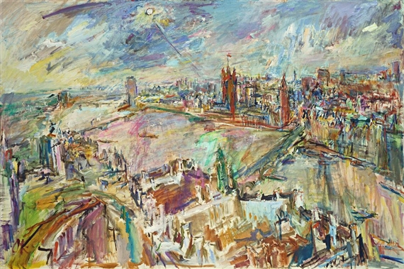 London Mit House Of Parliament by Oskar Kokoschka, 1967